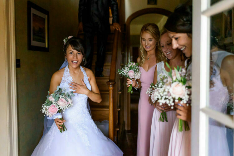 Bride and Bridesmaids at Lyde Arundel wedding