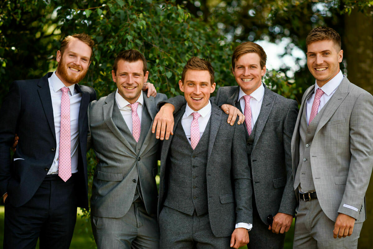 Groom and groomsmen at Lyde Arundel