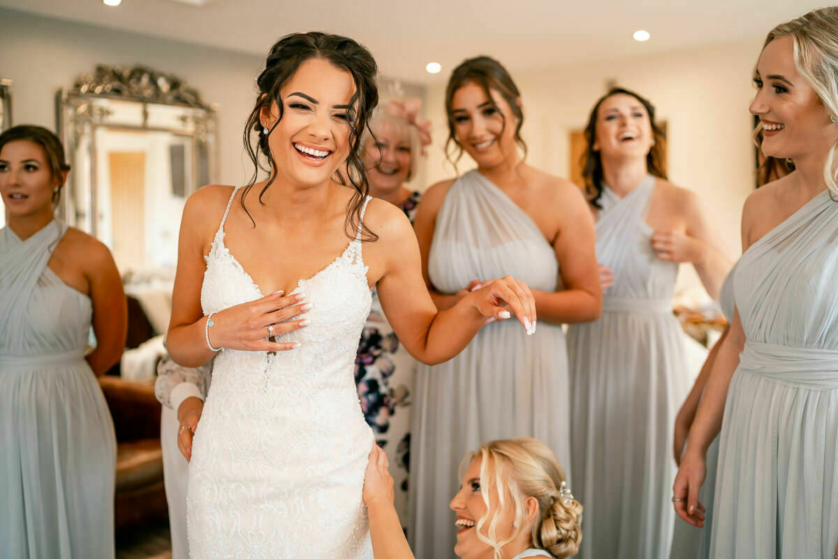 a beautiful smiling bride