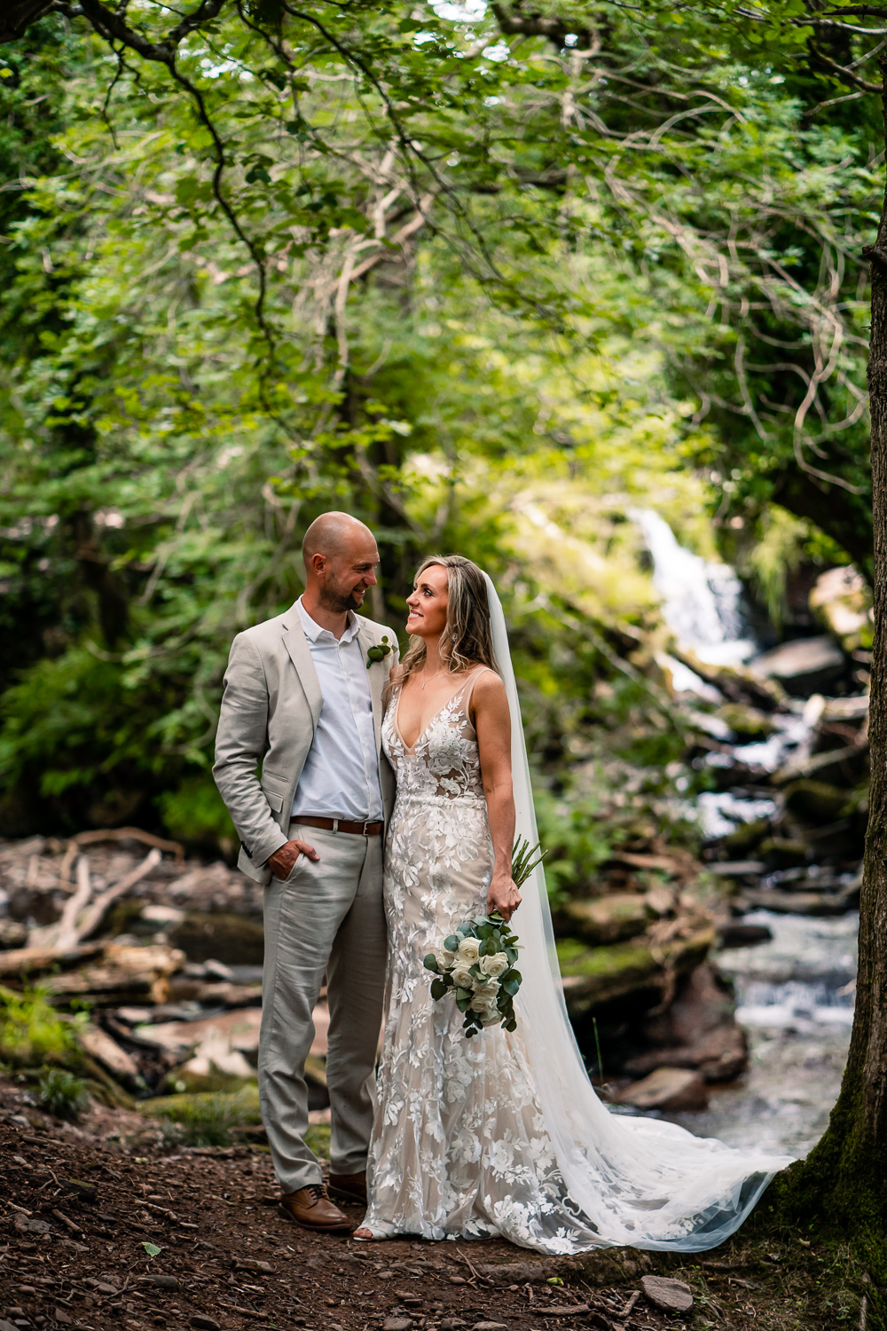 waterfall wedding 