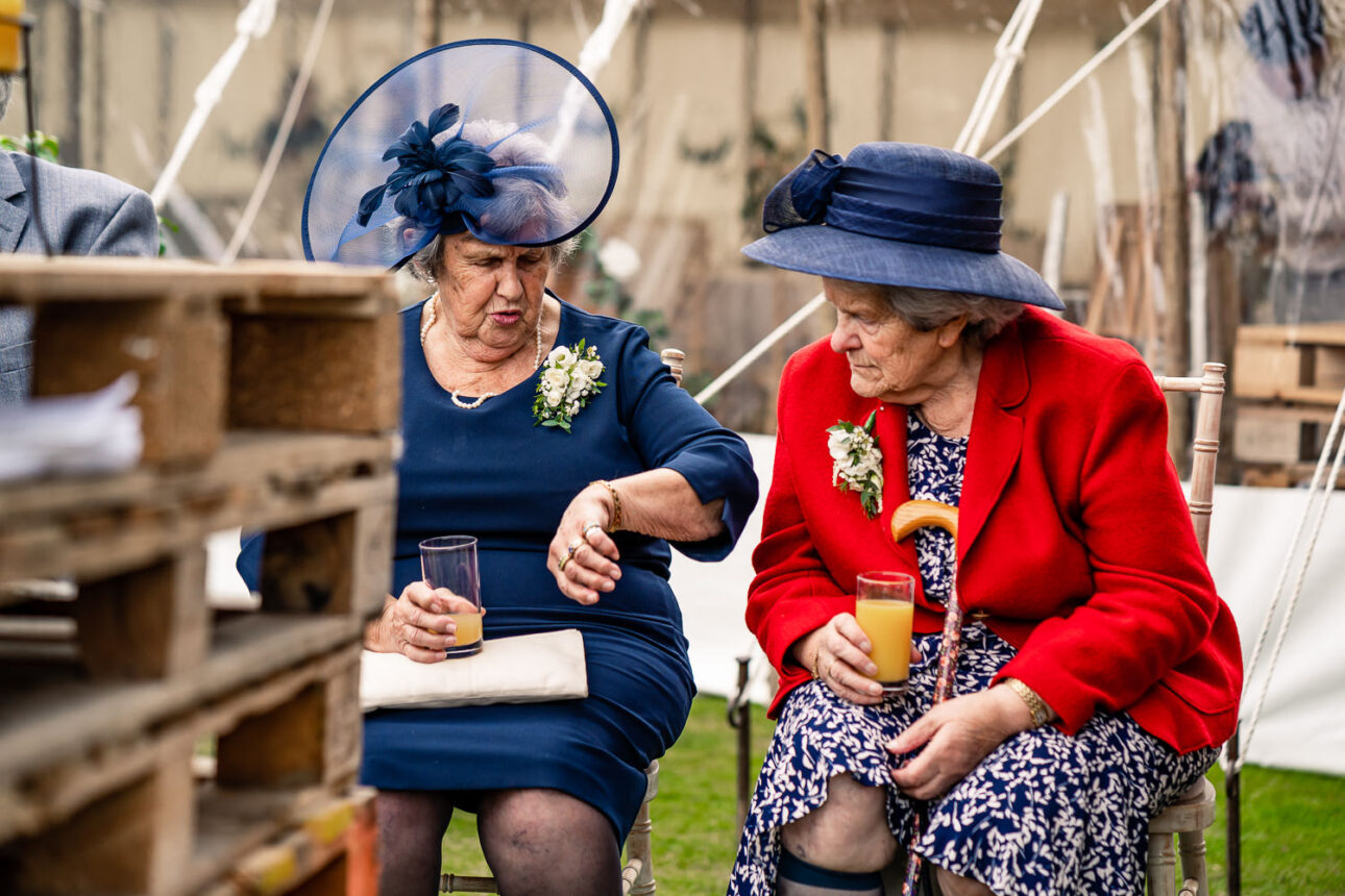 old ladies at wedding